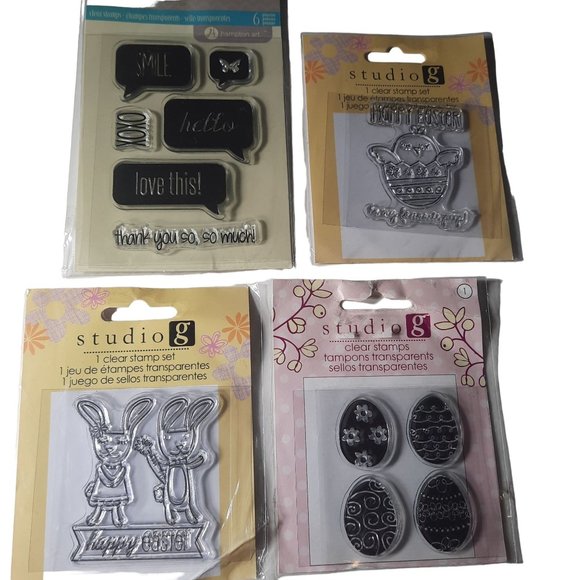 Easter Clear Stamps Four Sets - Picture 1 of 7